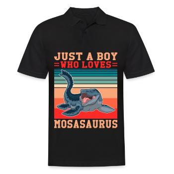 Biologiste marin Mosasaurus Time Dinosaures - Polo Homme - noir - Devant - Kai (181cm)