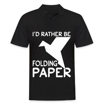 Origami Paper Airplane Paper Art Pilot - Polo Homme - noir - Devant - Kai (181cm)