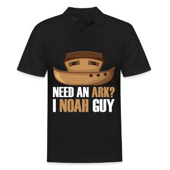 Arche Arche Noah Bibel Noahs Ark Tiere - Männer Poloshirt - Schwarz - Vorne - Kai (181cm)