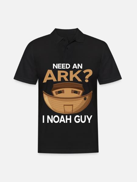 Arche Arche Noah Bibel Noahs Ark Tiere - Männer Poloshirt - Schwarz