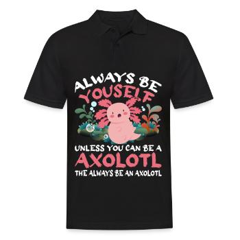 Salamandre amphibienne Axolotl - Polo Homme - noir - Devant - Kai (181cm)