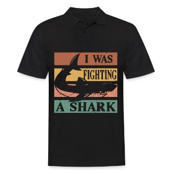 Great White Shark Hammer Shark - Men's Polo Shirt - black - Front - Kai (181cm)