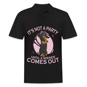 Dackel Dachshund Rauhaardackel - Männer Poloshirt - Schwarz - Vorne - Kai (181cm)
