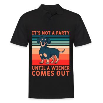 Dackel Dachshund Rauhaardackel - Männer Poloshirt - Schwarz - Vorne - Kai (181cm)