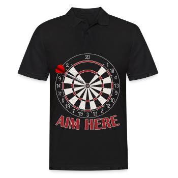 Herren Dart Spieler Score Alter Mann Hundred - Männer Poloshirt - Schwarz - Vorne - Kai (181cm)