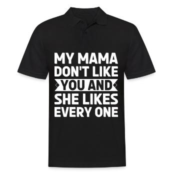 Maman Mère Fête des Mères Disant - Polo Homme - noir - Devant - Kai (181cm)