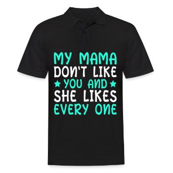 Maman Mère Fête des Mères Disant - Polo Homme - noir - Devant - Kai (181cm)