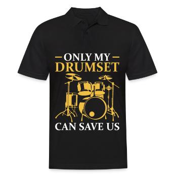 Drummer Drumsticks Schlagzeug Musiker - Männer Poloshirt - Schwarz - Vorne - Kai (181cm)