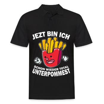 Pommes Frites Pommes Liebhaber Fast Food - Männer Poloshirt - Schwarz - Vorne - Kai (181cm)