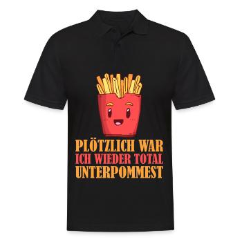 Pommes Frites Pommes Liebhaber Fast Food - Männer Poloshirt - Schwarz - Vorne - Kai (181cm)