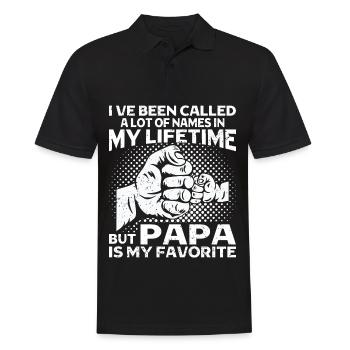 Père Enfant Fête des Pères Papa Cadeau - Polo Homme - noir - Devant - Kai (181cm)