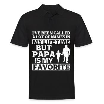 Père Enfant Fête des Pères Papa Cadeau - Polo Homme - noir - Devant - Kai (181cm)