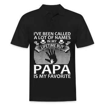 Père Enfant Fête des Pères Papa Cadeau - Polo Homme - noir - Devant - Kai (181cm)