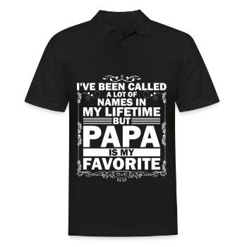 Père Enfant Fête des Pères Papa Cadeau - Polo Homme - noir - Devant - Kai (181cm)