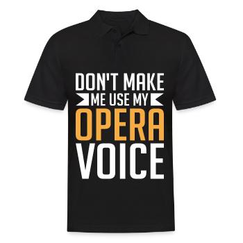 Chanteur d’opéra chanteur maisons d’opéra - Polo Homme - noir - Devant - Kai (181cm)