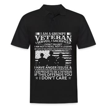 Soldat Bundeswehr Armee Veteran Berufssoldat - Männer Poloshirt - Schwarz - Vorne - Kai (181cm)