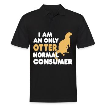 Otter Wassermarder Marder - Männer Poloshirt - Schwarz - Vorne - Kai (181cm)