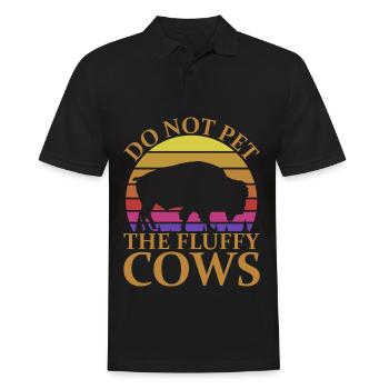 Bison National Park Buffalo - Men's Polo Shirt - black - Front - Kai (181cm)