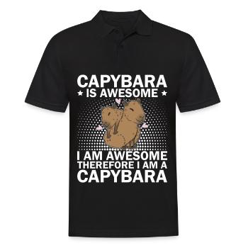Capybara Wasserschwein Capybaras - Men's Polo Shirt - black - Front - Kai (181cm)