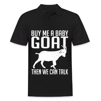 Ziegen Spruch Ziegenbock Ziegebhirte - Männer Poloshirt - Schwarz - Vorne - Kai (181cm)