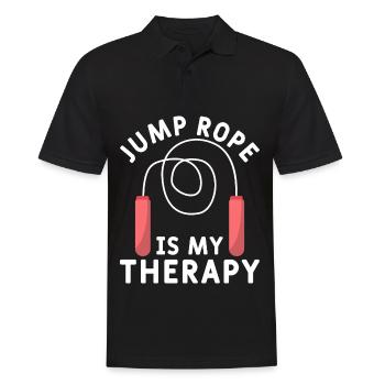 Rope jumping Skipping rope Rope jumping Skipping - Men's Polo Shirt - black - Front - Kai (181cm)