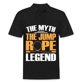 Rope jumping Skipping rope Rope jumping Skipping - Men's Polo Shirt - black - Front - Kai (181cm)