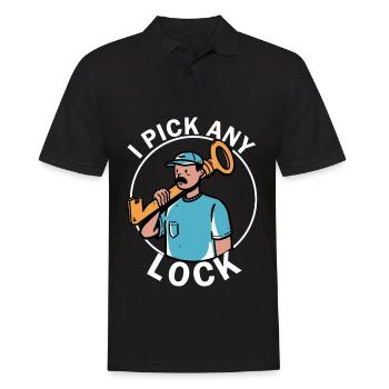 Technologie de sécurité de serrurier - Polo Homme - noir - Devant - Kai (181cm)