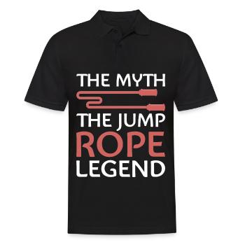 Rope jumping Skipping rope Rope jumping Skipping - Men's Polo Shirt - black - Front - Kai (181cm)