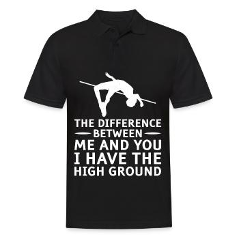 Stabhochsprung Stabspringer Leichtathletik - Männer Poloshirt - Schwarz - Vorne - Kai (181cm)