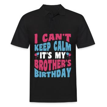 Geburtstag Bruders Geburtstagside Kindergeburtstag - Männer Poloshirt - Schwarz - Vorne - Kai (181cm)