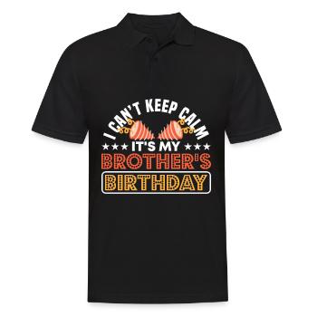 Geburtstag Bruders Geburtstagside Kindergeburtstag - Männer Poloshirt - Schwarz - Vorne - Kai (181cm)