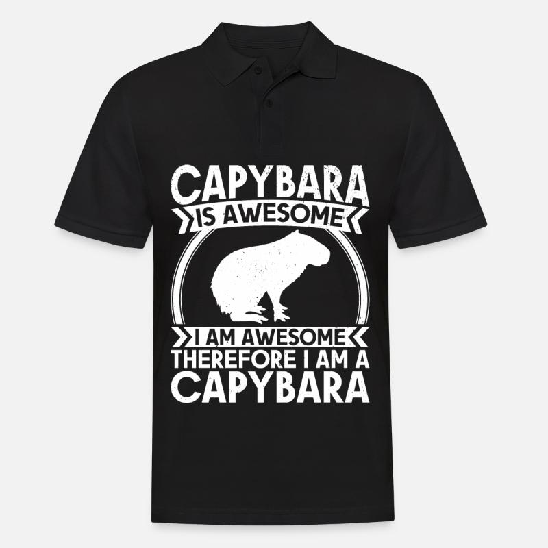 Capybara Rongeur Capybara Capybara - Polo Homme - noir