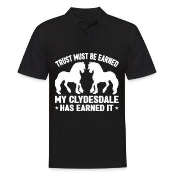 Clydesdale Cold Blood Horse Scotland Horse - Men's Polo Shirt - black - Front - Kai (181cm)