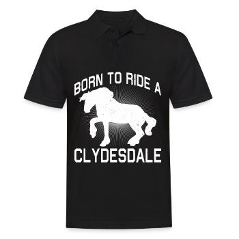 Clydesdale Cold Blood Horse Scotland Horse - Men's Polo Shirt - black - Front - Kai (181cm)
