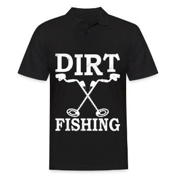 Dirt Fishing Probe Detector Sondler - Men's Polo Shirt - black - Front - Kai (181cm)