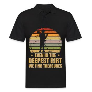 Dirt Fishing Probe Detector Sondler - Men's Polo Shirt - black - Front - Kai (181cm)