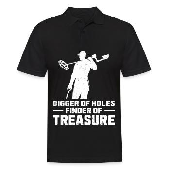 Dirt Fishing Probe Detector Sondler - Men's Polo Shirt - black - Front - Kai (181cm)