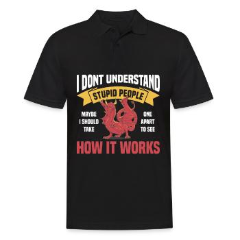 Dragon Dragon Design Mythical Creature Fantasy - Men's Polo Shirt - black - Front - Kai (181cm)