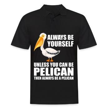 Pelican Pelicans Oiseaux Oiseaux Oiseaux - Polo Homme - noir - Devant - Kai (181cm)