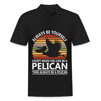 Pelican Pelicans Oiseaux Oiseaux Oiseaux - Polo Homme - noir - Devant - Kai (181cm)