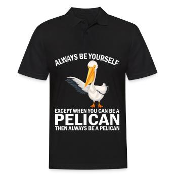 Pelican Pelicans Oiseaux Oiseaux Oiseaux - Polo Homme - noir - Devant - Kai (181cm)