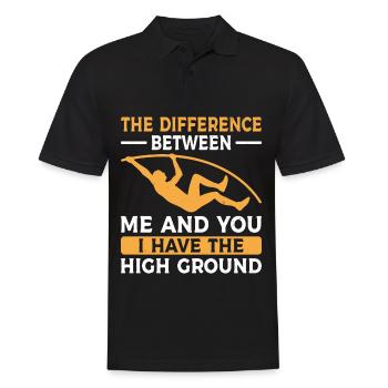 Stabhochsprung Stabspringer Leichtathletik - Männer Poloshirt - Schwarz - Vorne - Kai (181cm)