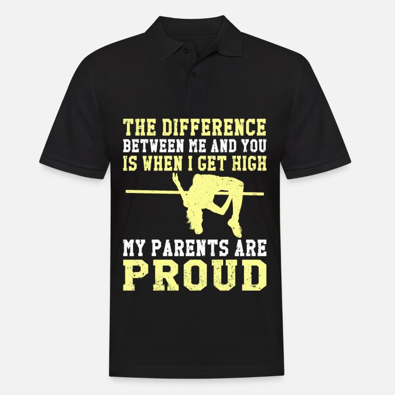 Stabhochsprung Stabspringer Leichtathletik - Männer Poloshirt - Schwarz