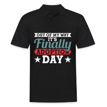 Adopts Adopts Foster Father Foster Mother - Men's Polo Shirt - black - Front - Kai (181cm)