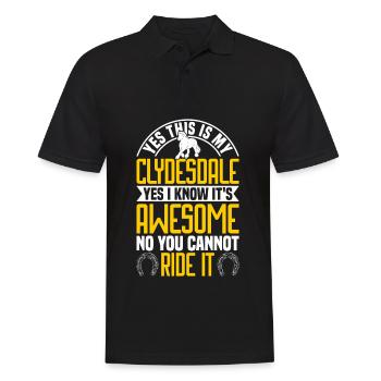 Clydesdale Equestrian Sport Cold Blood Horse Scotland - Men's Polo Shirt - black - Front - Kai (181cm)