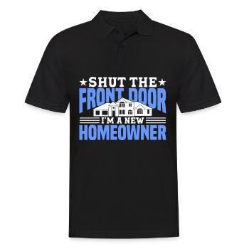 Hausbesitzer Eigentümer Geschenk Hauseigentümer - Männer Poloshirt - Schwarz - Vorne - Kai (181cm)