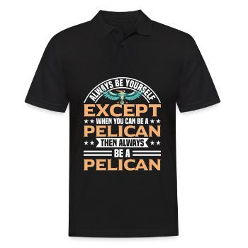 Pelican Pelicans Oiseaux Oiseaux Oiseaux - Polo Homme - noir - Devant - Kai (181cm)