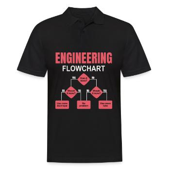 Engineering Flowchart Engineer - Men's Polo Shirt - black - Front - Kai (181cm)