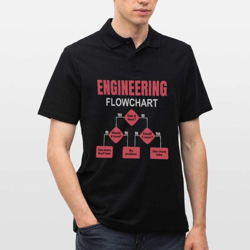 Engineering Flowchart Engineer Men's Polo Shirt