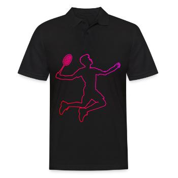 Badminton Players Badminton Women Men Squash - Men's Polo Shirt - black - Front - Kai (181cm)